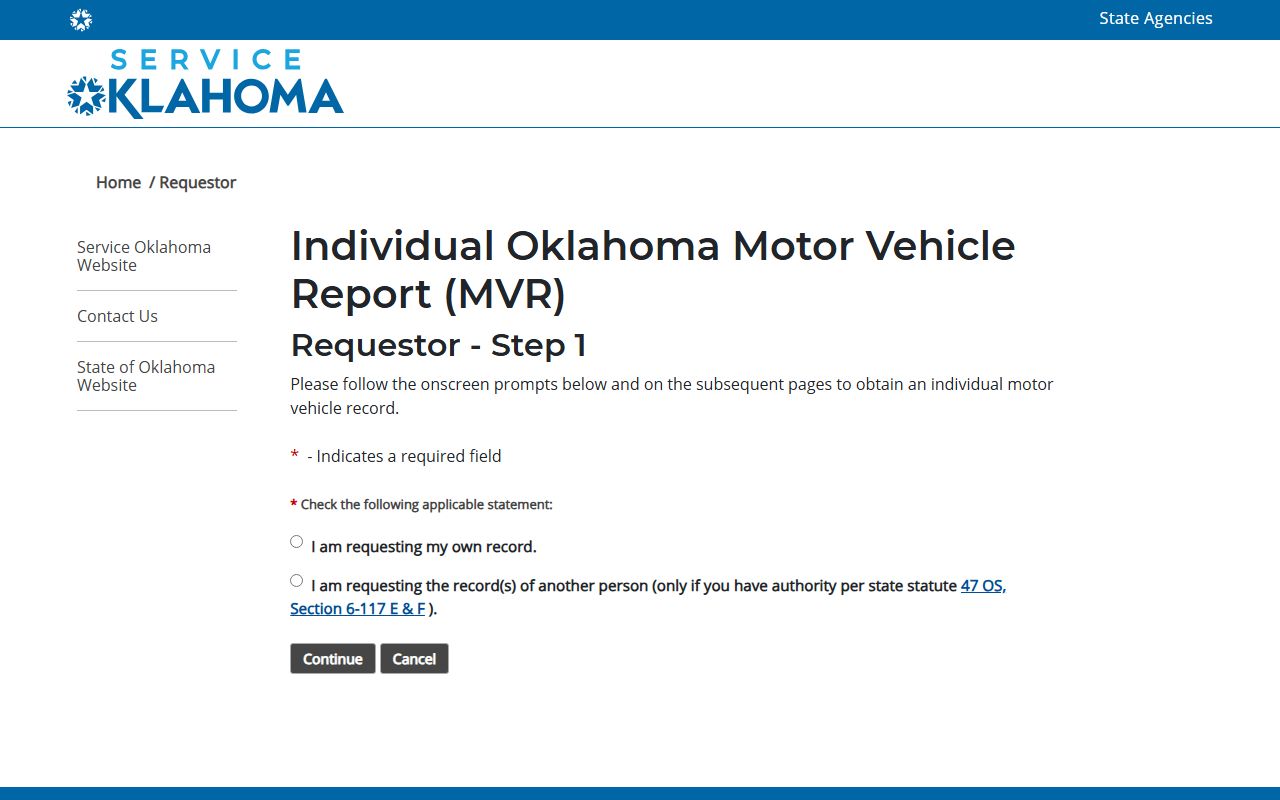 Service Oklahoma motor vehicle record request portal next to Le Flore County traffic court records